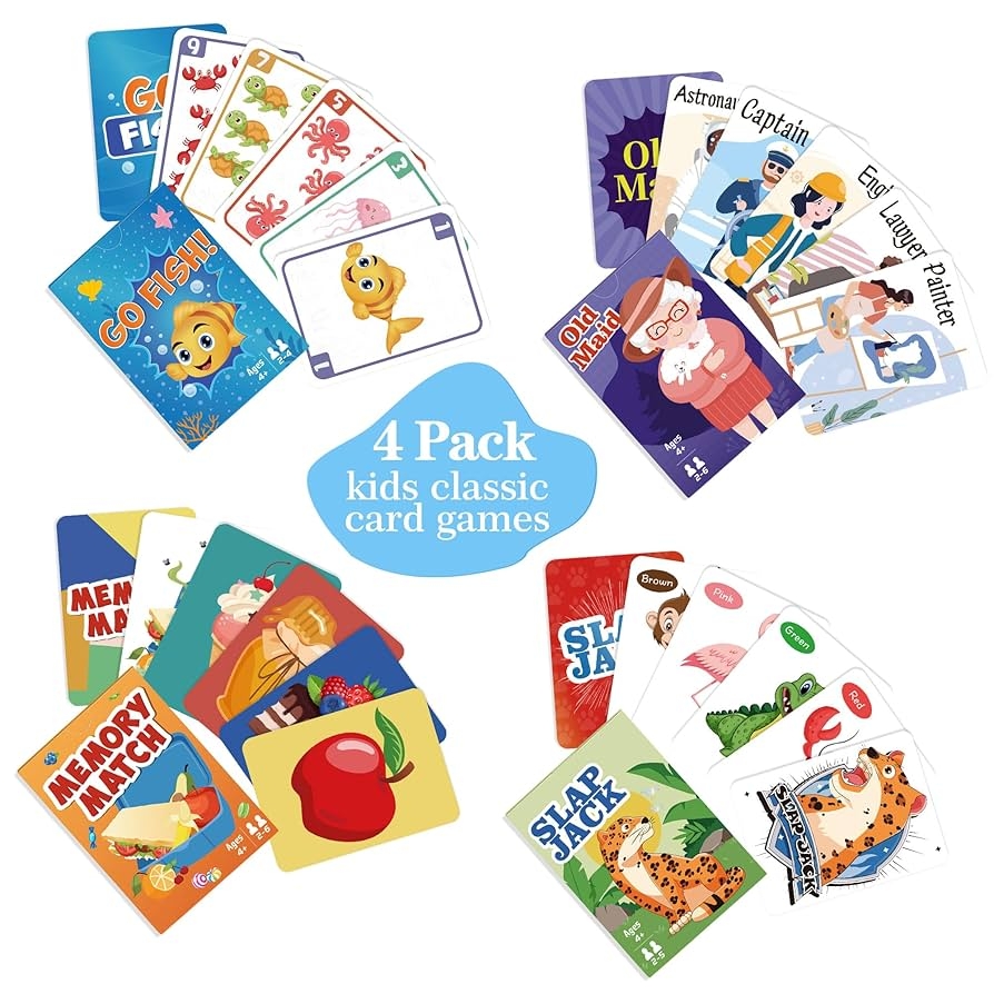 Amazon Card Games Go Fish Old Maid Slap Jack And Memory Match 4 Decks In 1 Pack Classic Card Games For Kids Toddlers Fun Kids Games For Family Party Game Night Stocking Stuffers Gifts For Boys And Girls Amazon Card Games Go Fish Old Maid Slap Jack And Memory Match 4 Decks In 1 Pack Classic Card Games For Kids Toddlers Fun Kids Games For Family Party Game Night Stocking Stuffers Gifts For Boys And Girls