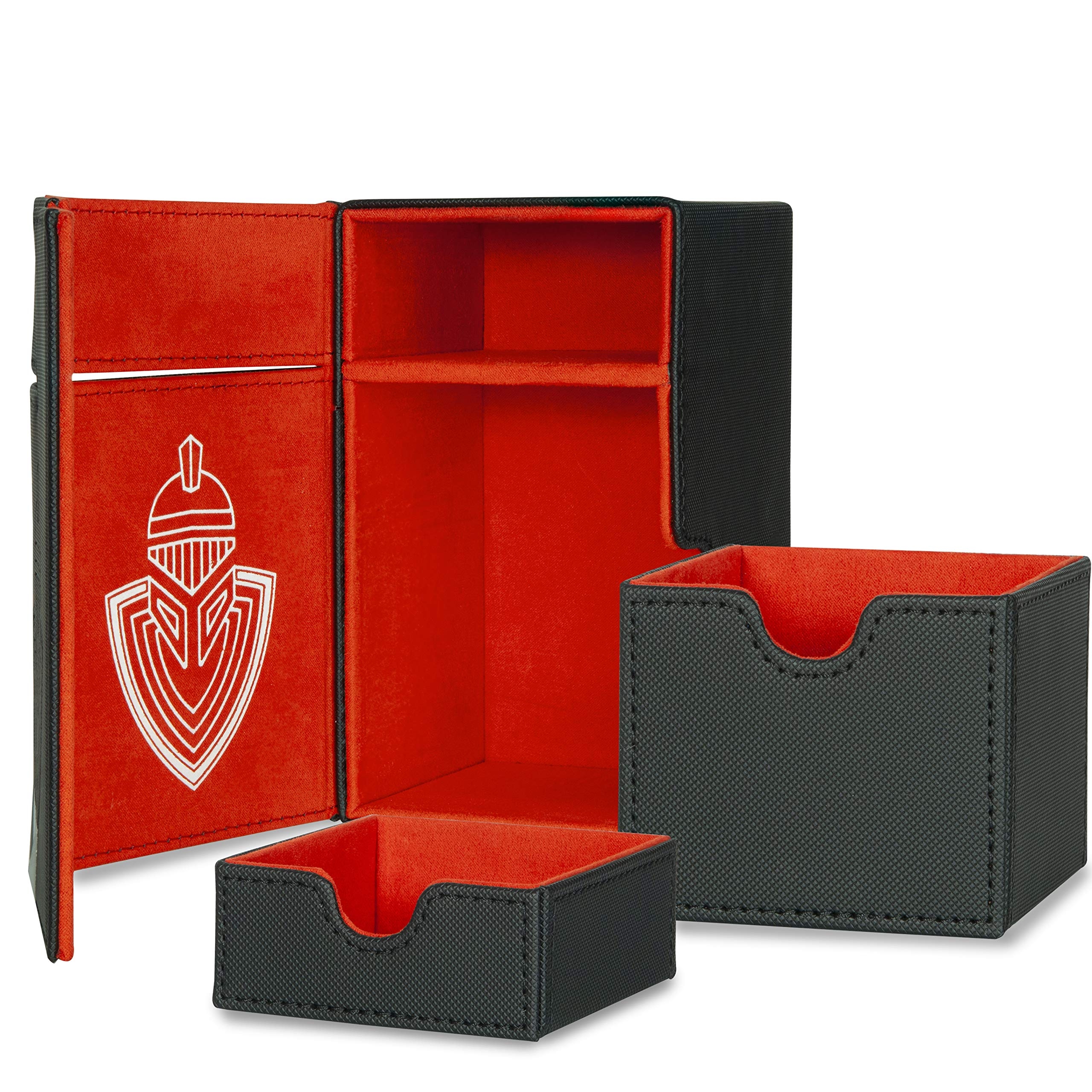 Amazon Card Guardian Premium 100 Card Deck Box With Dice Compartment For Trading Card Games TCG Black Compatible With Magic The Gathering MTG Commander Deck Yugioh Deck Box Sports Cards Binder 