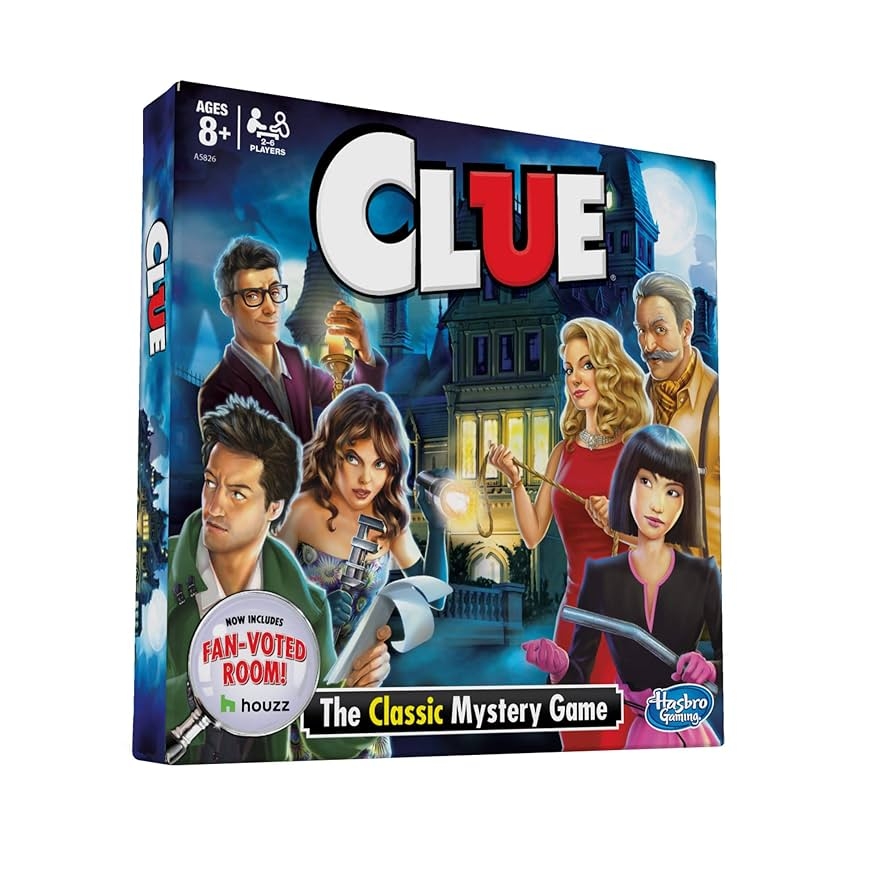 Amazon Clue Board C Features Fan Voted Room As Seen On Houzz Website Classic Mystery Game For Kids 8 And Up Toys Games