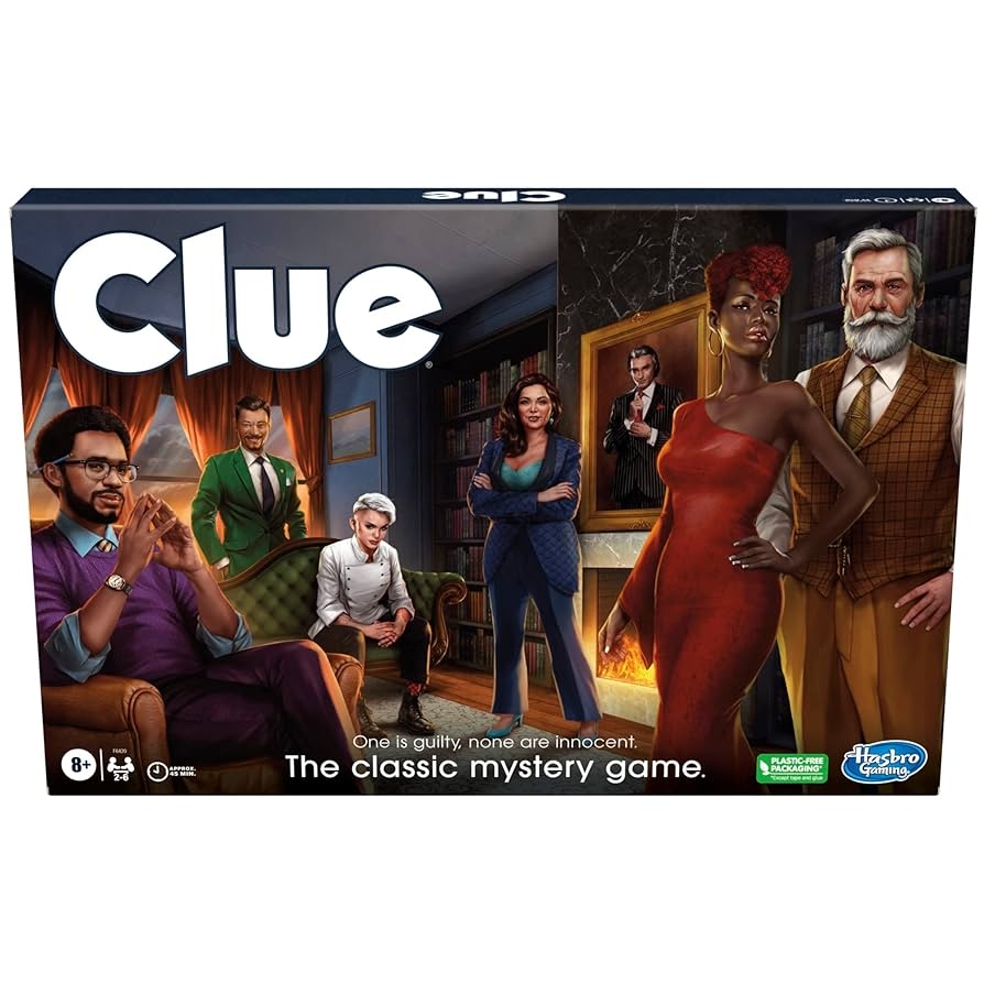Amazon Clue Board Game For Ages 8 And Up Reimagined Clue Game For 2 6 Players Mystery Detective Family Games For Kids And Adults Toys Games