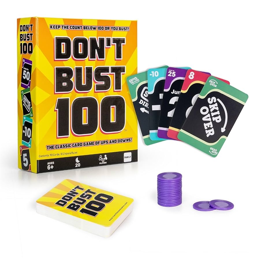 Amazon Continuum Games Don t Bust 100 Family Board Game For 3 6 Players Ages 6 And Up Toys Games