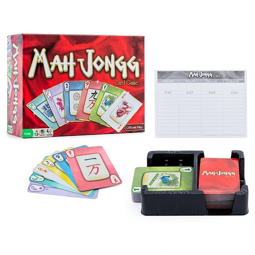Amazon Continuum Games Mah Jongg Card Game Gold Standard Edition For Family Fun American Chinese Rules Great Gift For Teens Adults Portable Easy To Learn With Stunning Artwork