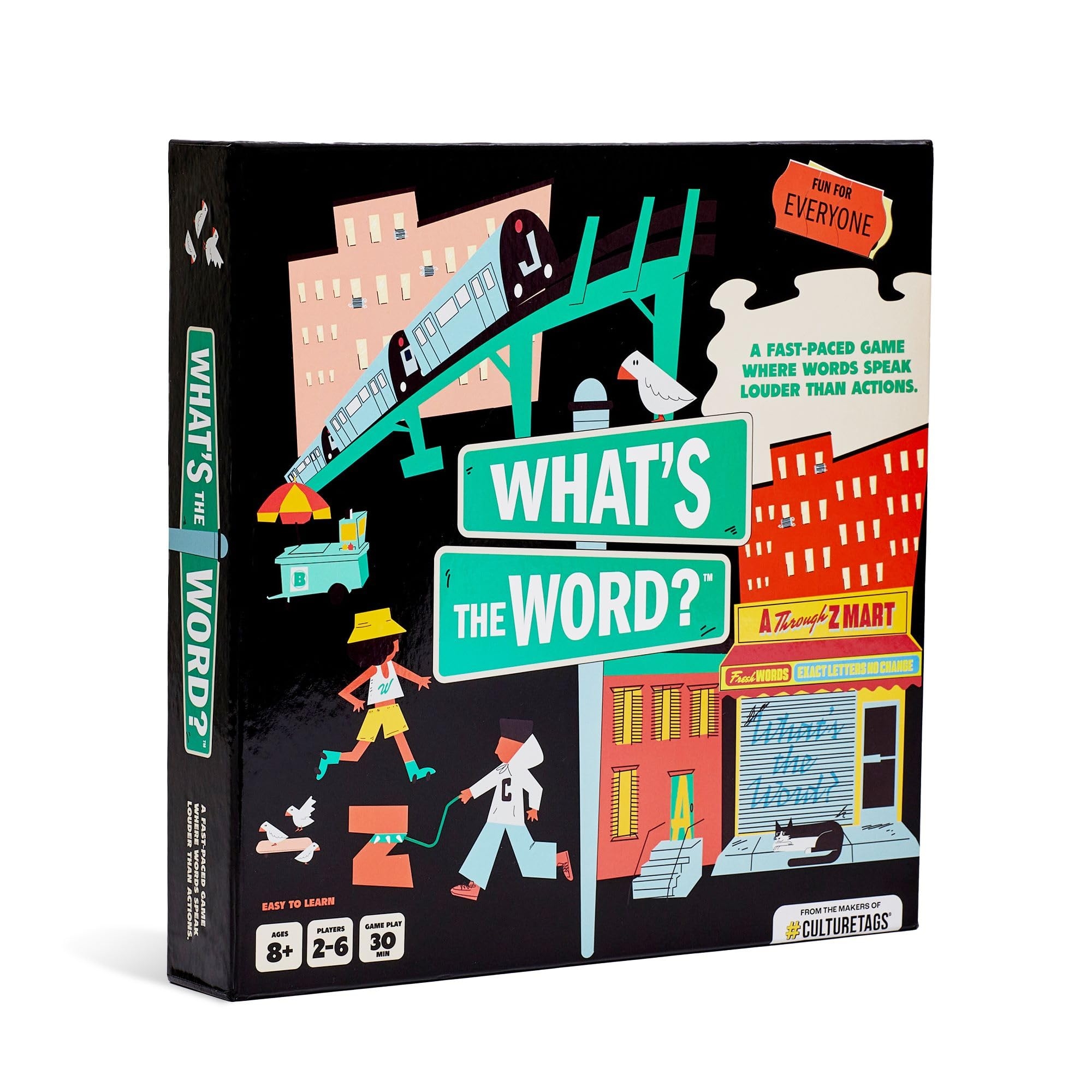 Amazon CultureTags What s The Word Party Board Game For Anyone Who Loves A Good Brain Teaser 2 6 Players Ages 8 Years 30 Minute Game Play CB Games Toys Games