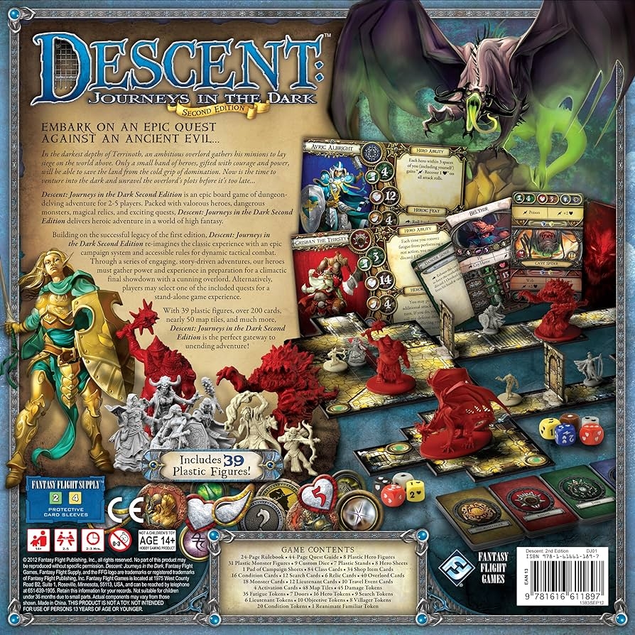 Amazon Descent Journeys In The Dark 2nd Edition Fantasy Flight Publishing Inc Video Games