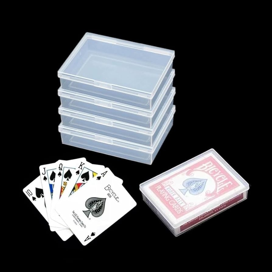 Amazon DKAOVH 4 Pcs Card Case Card Box Storage Box Deck Holder For Bank Business Game Cards Toys Games