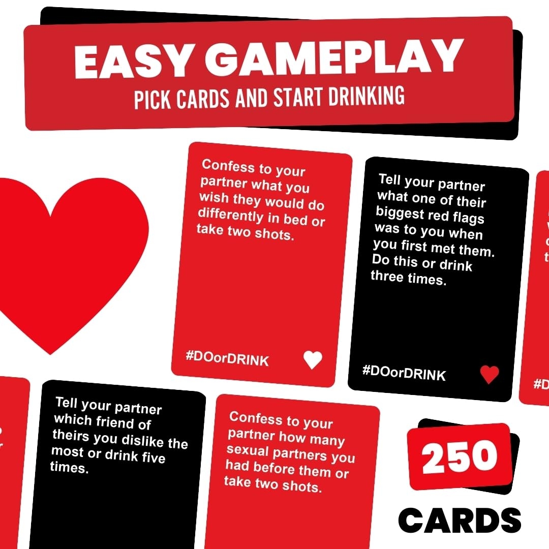 Amazon Do Or Drink Date Night Couples Drinking Card Game For Adults Fun Romantic Game For Two Perfect For Game Night Parties Or Gifts For Boyfriend Girlfriend Or Wife And Husband 