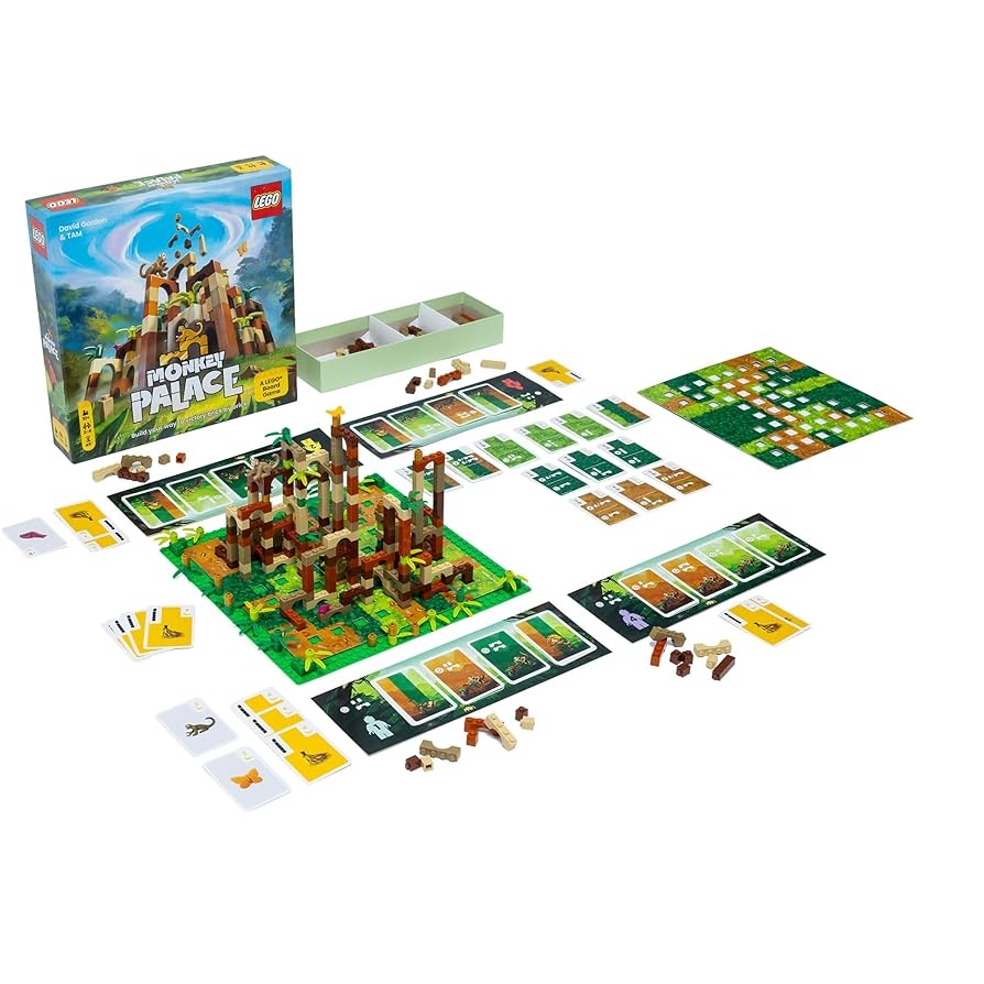 Amazon Dotted Games Monkey Palace A Lego Board Game Build Your Way To Victory Brick By Brick Fun Family Brick Building Game For Kids Adults Ages 10 2 4 Players 45 Minute