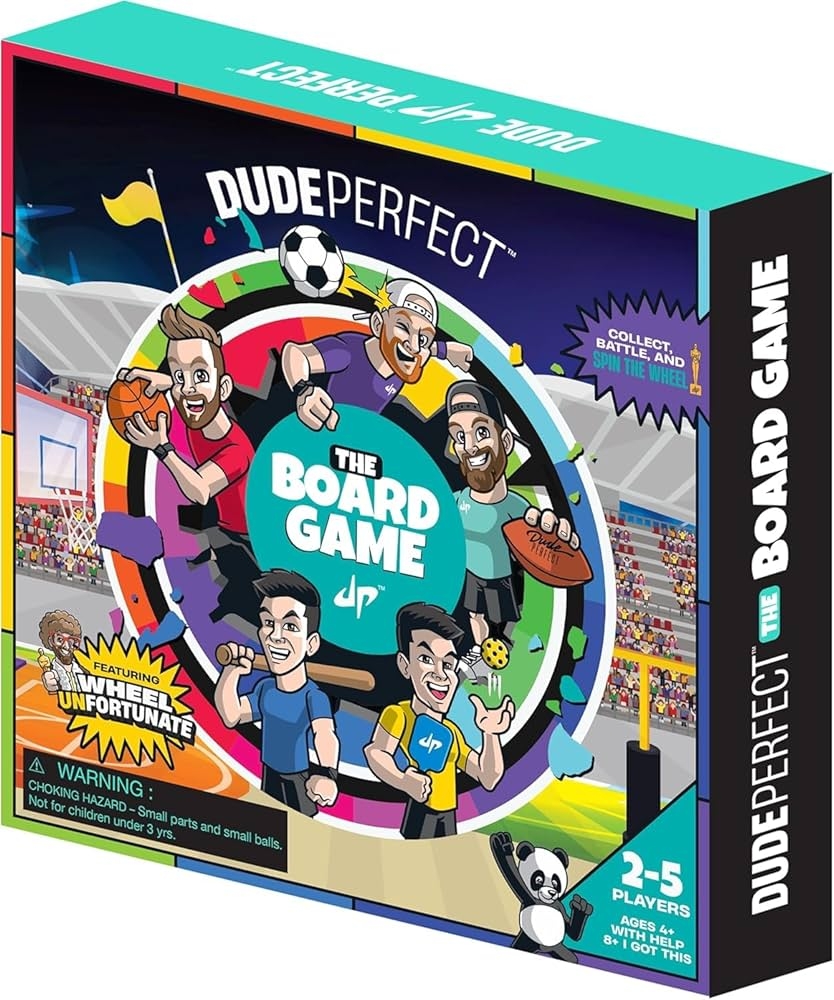 Amazon Dude Perfect Board Game 2 5 Player Challenging And Competitive Family Board Games Ideal Sports Board Games For Family Game Night Ages 4 And Above Toys Games