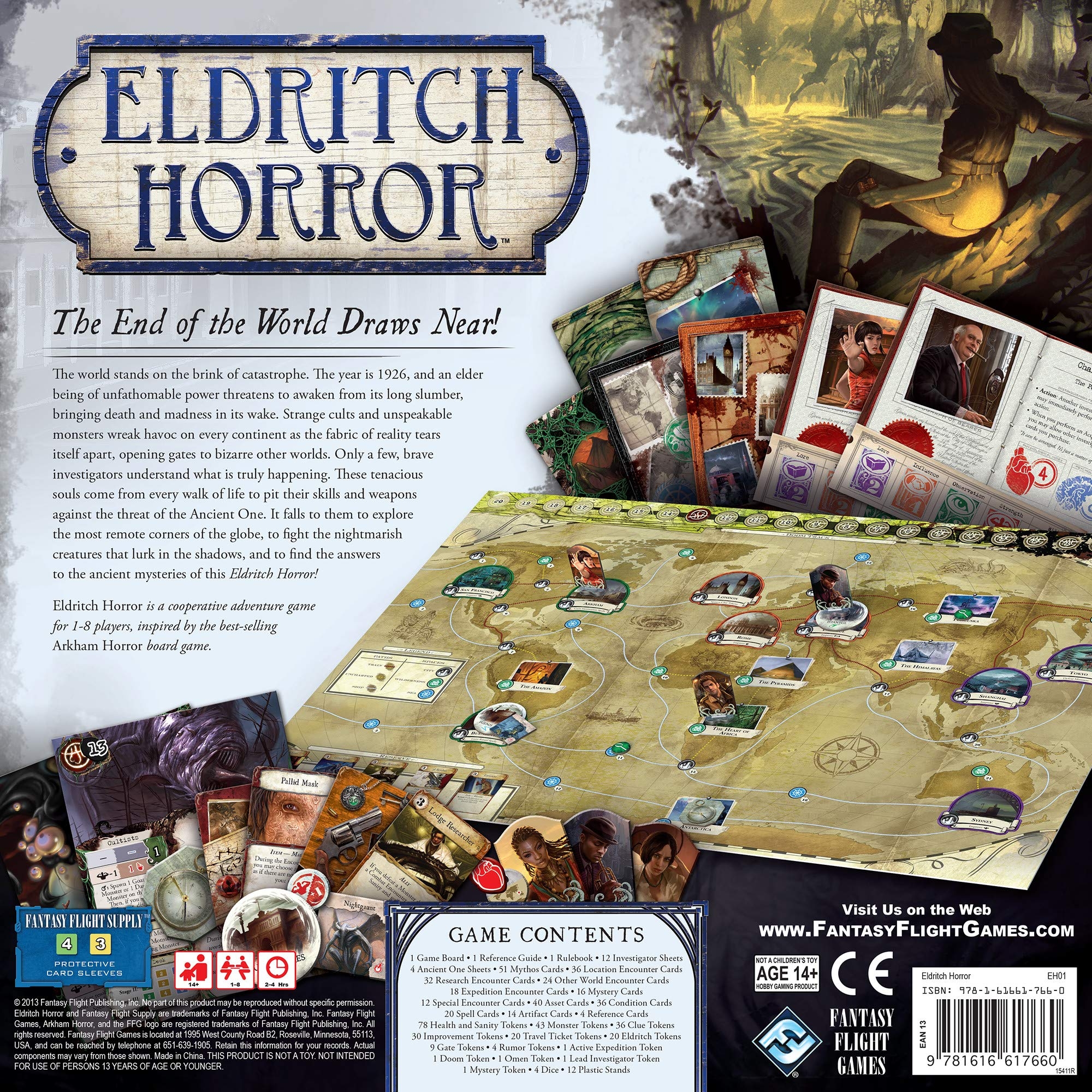 Amazon Eldritch Horror Board Game Base Game Mystery Strategy Cooperative Board Game For Adults And Family Ages 14 1 8 Players Avg Playtime 2 4 Hours Made By Fantasy