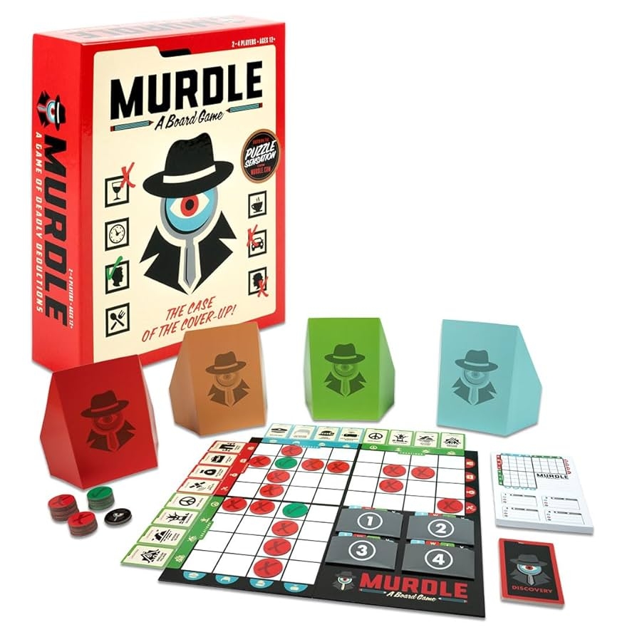 Amazon Endless Games Murdle Board Game Based On The Crime Puzzle Book Murder Mystery Game For 2 4 Players Ages 12 G T Karber Toys Games