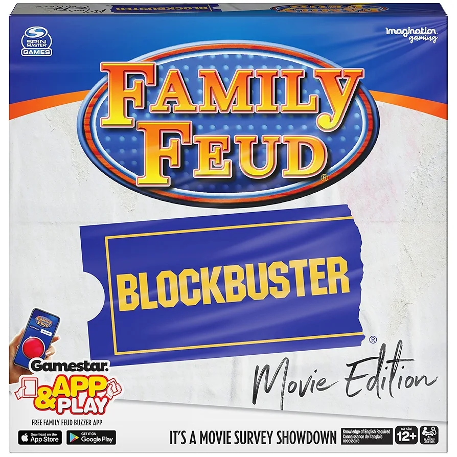 Amazon Family Feud Blockbuster Edition Movie Trivia Survey Showdown Board Game For Ages 12 Up