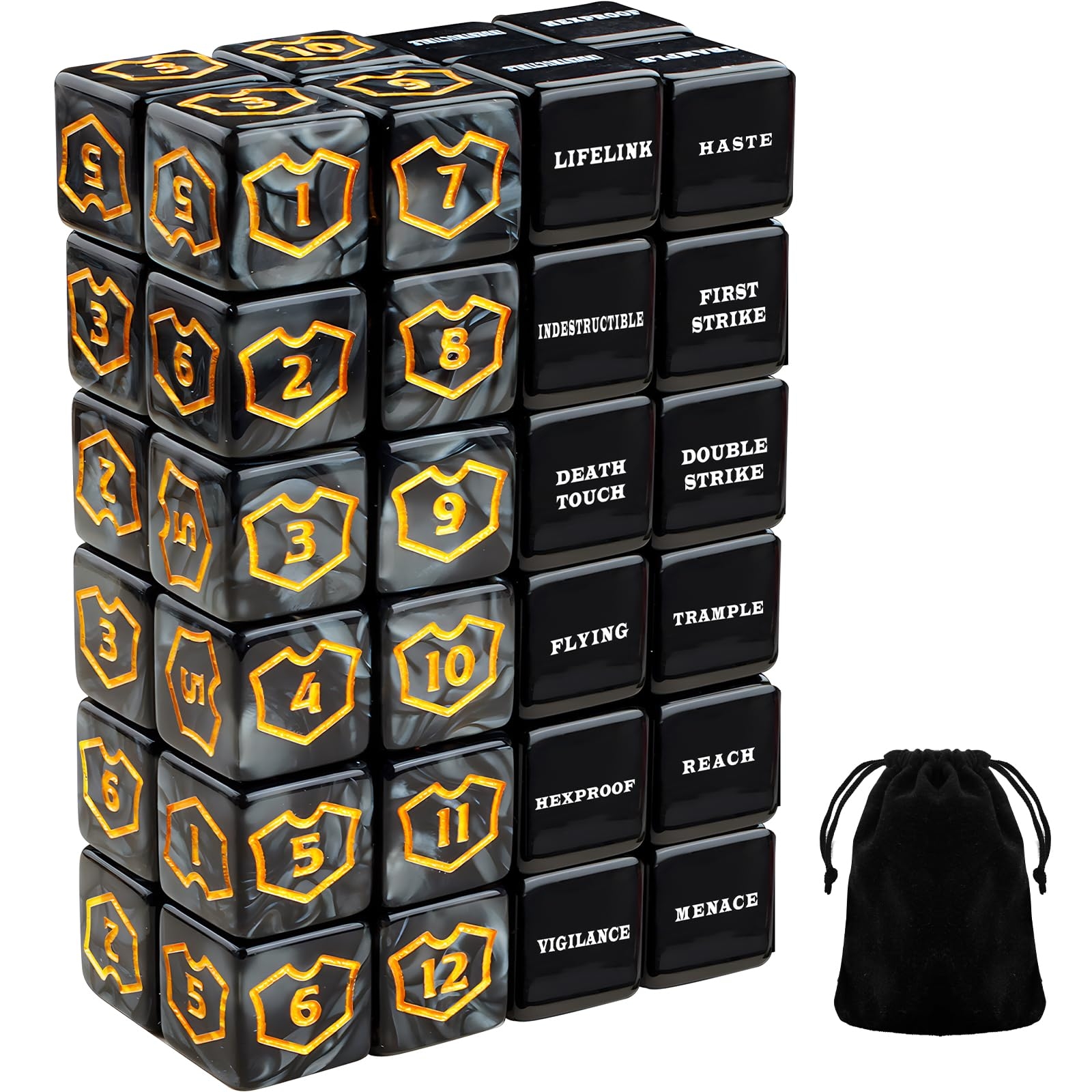 Amazon Flvdierd 48 Pieces MTG Counter Keyword Counters Life Counter Tokens Dice Buff Tokens Compatible With Magic Card Game Accessories CCG Creature Stats Classic 48 Toys Games
