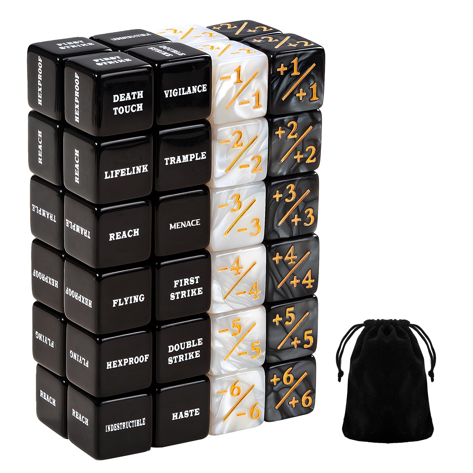 Amazon Flvdierd 48 Pieces MTG Counter Token Dice Counters Marble Keyword Counters Life Counter Tokens Dice Buff Tokens Compatible With Magic Card Game Accessories CCG Creature Stats Classic 48 Toys Games