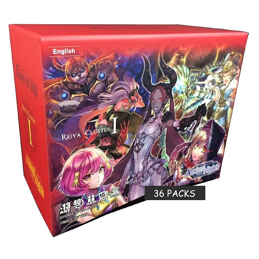 Amazon Force Of Will TCG Ancient Nights Reiya R1 Booster Box 36 Packs Of 10 Cards Each Toys Games