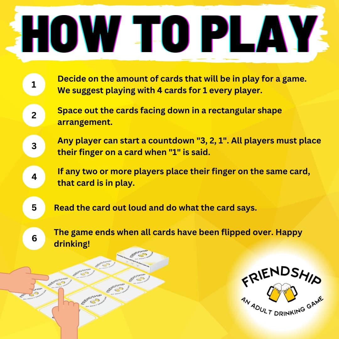 Amazon Friendship An Adult Drinking Game Drinking Adult Party Game Bachelor Bachelorette Parties Game Night Etc Challenges Funny Questions Entertaining Fun Adult Games For Game Night 