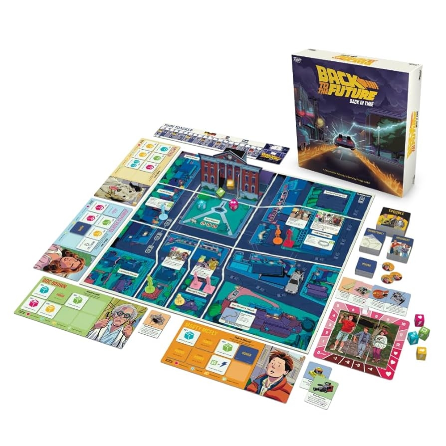 Amazon Funko Back To The Future Back In Time Board Game For 2 4 Players Toys Games