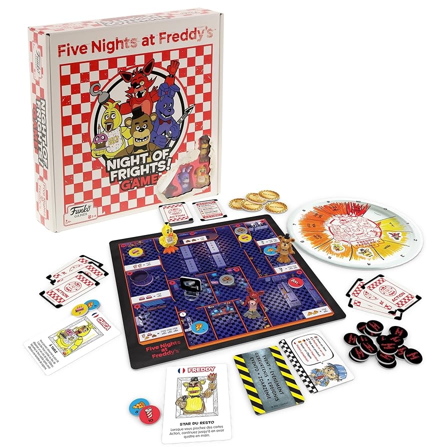 Amazon Funko Games Five Nights At Freddy s Night Of Frights Horror Board Game For Adults Children From 8 Years Strategy Game With FNAF Figures 2 4 Players 30 Minutes Toys Games