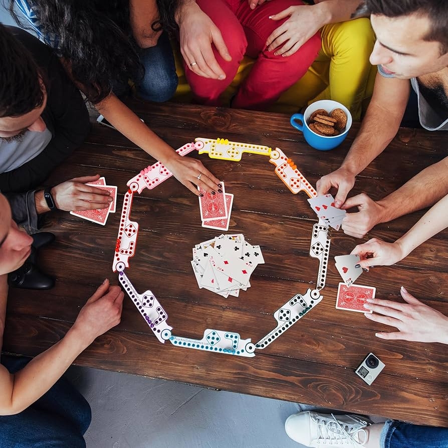 Amazon GAMES BY 3D Pegs And Jokers Board Game Strategic Fun Engaging And Portable Play With Family And Friends Easy To Learn Travel Friendly With Horse Head Peg And