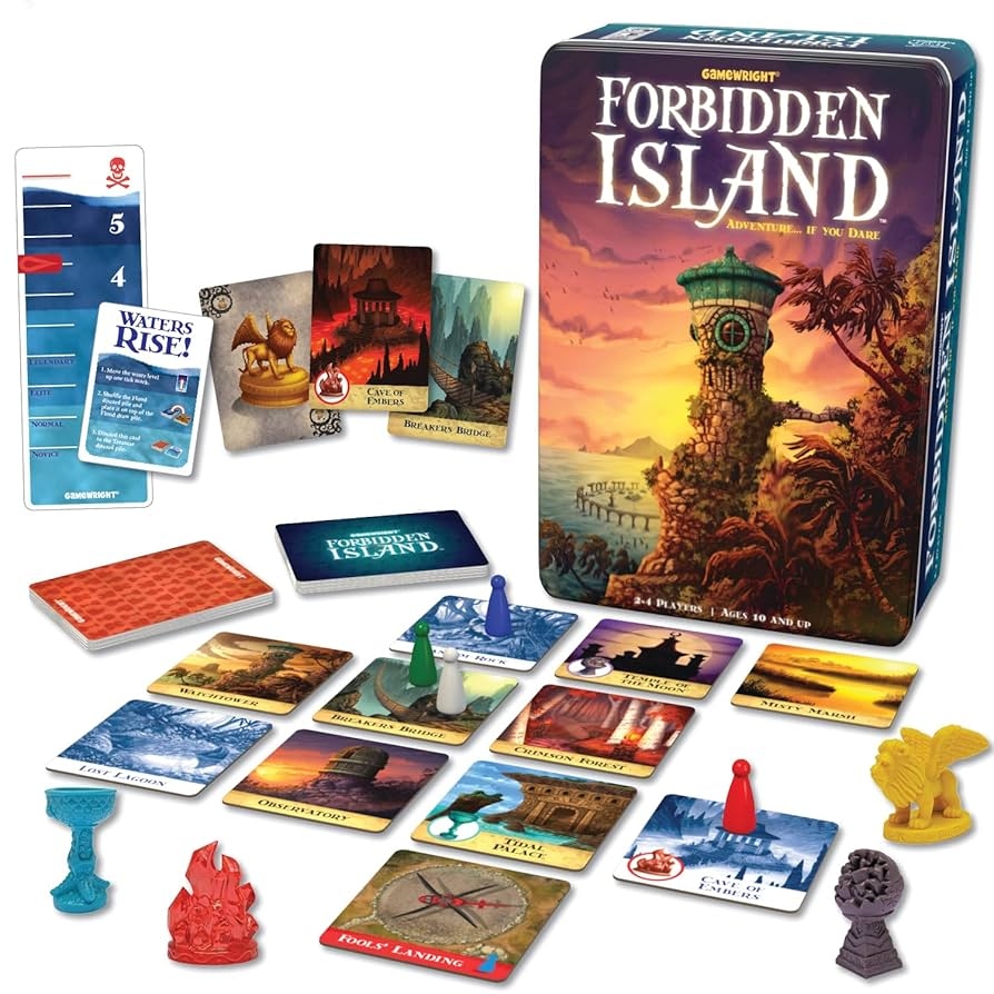 Amazon Gamewright Forbidden Island Cooperative Strategy Survival Board Game 2 4 Players Gamewright Toys Games