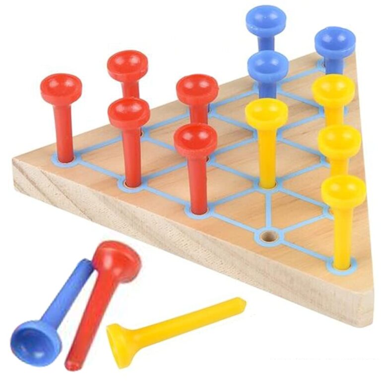 Amazon Gamie Peg Game Triangle Set Of 2 Fun Board Games For Kids And Adults Made Wood And Plastic Kids Learning Toys For Boys And Girls Toys Games