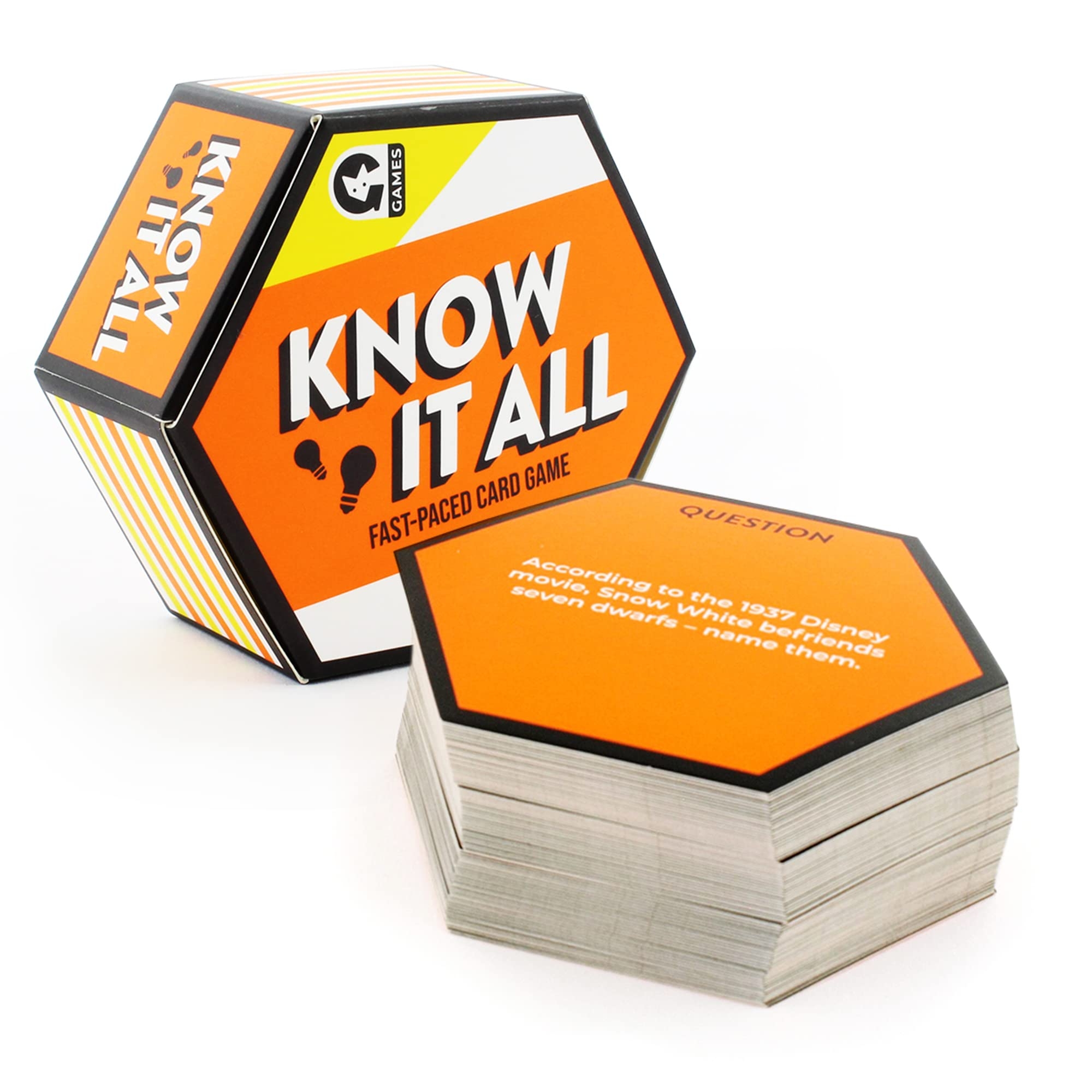 Amazon Ginger Fox Know It All Fast Paced Card Game Family Games For Ages 8 And Over Use Your Wit And Speed To Correctly Answer Trivia Cards Fun Games For Family Game