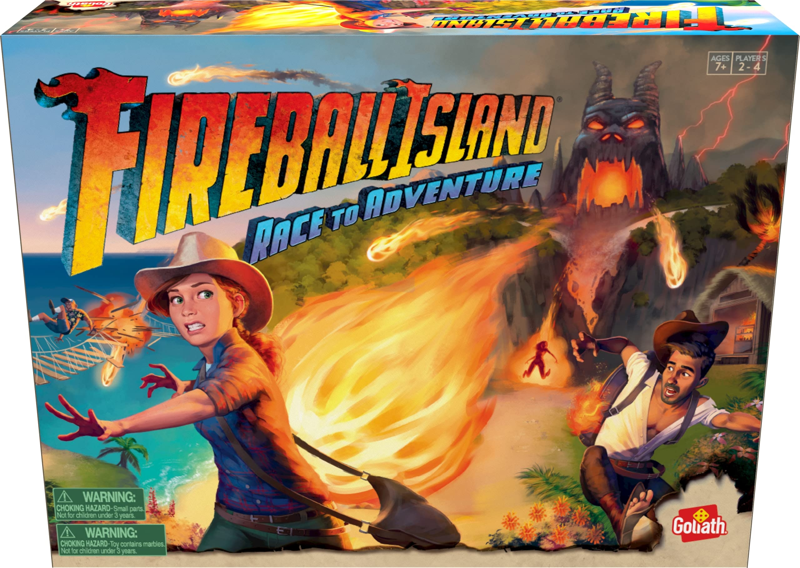Amazon Goliath Fireball Island Board Game Unique Game Board And Components 2 4 Players Ages 7 And Up Toys Games