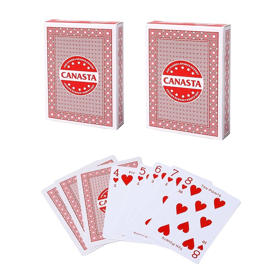 Amazon GSE Games Sports Expert 2 Deck Canasta Cards With Point Values Includes Canasta And Hand Foot Game Rules Traditional Rummy Game Playing Cards Red Toys Games Amazon GSE Games Sports Expert 2 Deck Canasta Cards With Point Values Includes Canasta And Hand Foot Game Rules Traditional Rummy Game Playing Cards Red Toys Games