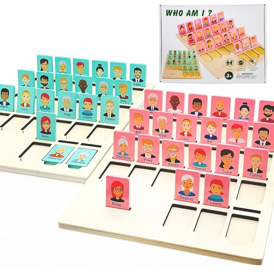 Amazon Guess Game Wooden Board Who Am I Game Toy For 3 Year Old Boys Girls Guessing Cognitive Toy Logical Reasoning Games For Families Puzzle Educational Travel Toys For Kids Ages 3 And Up 