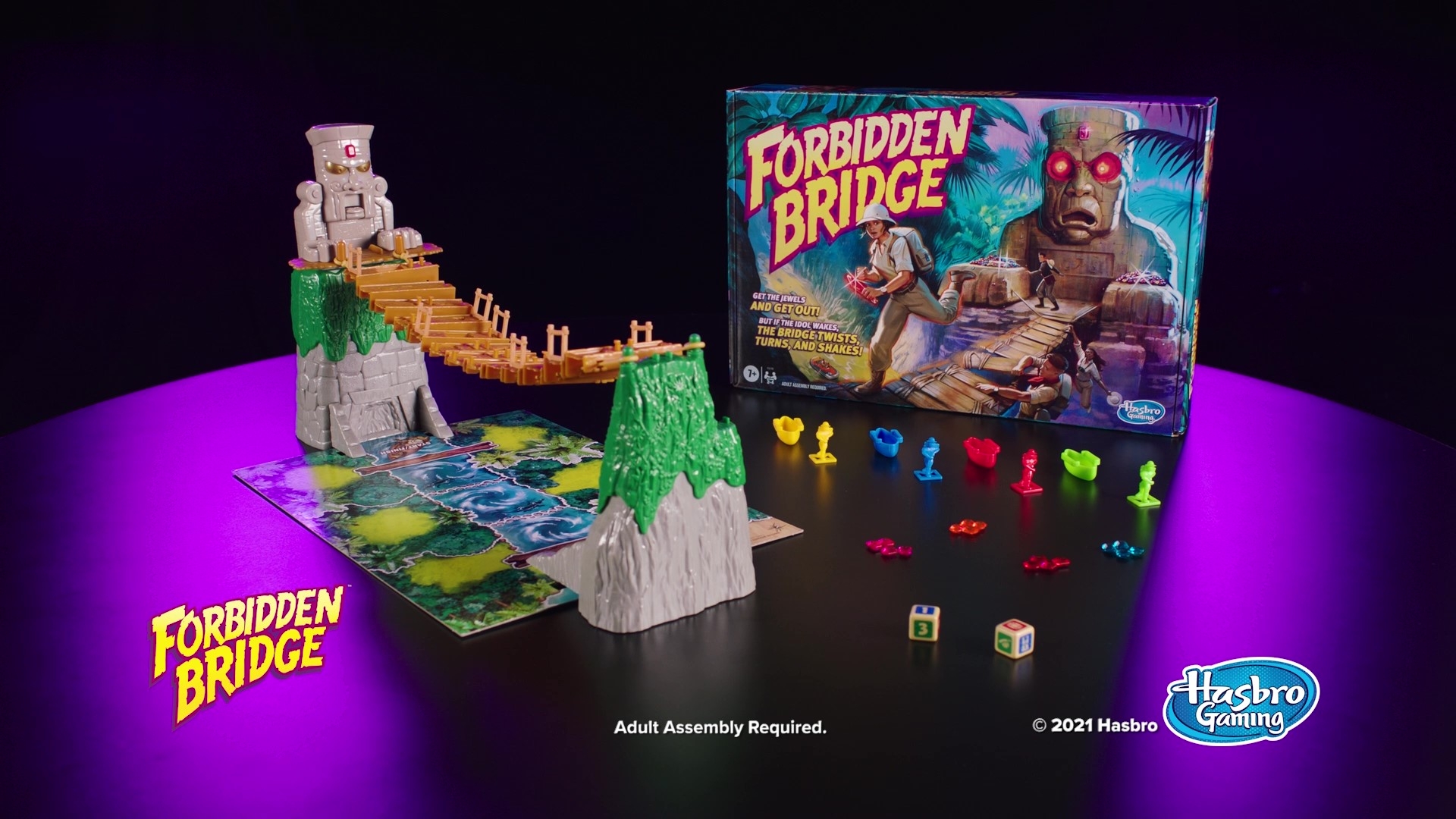 Amazon Hasbro Gaming Forbidden Bridge Game Adventure Board Game Fun Kids Game For Ages 7 And Up Game For 2 To 4 Players Toys Games