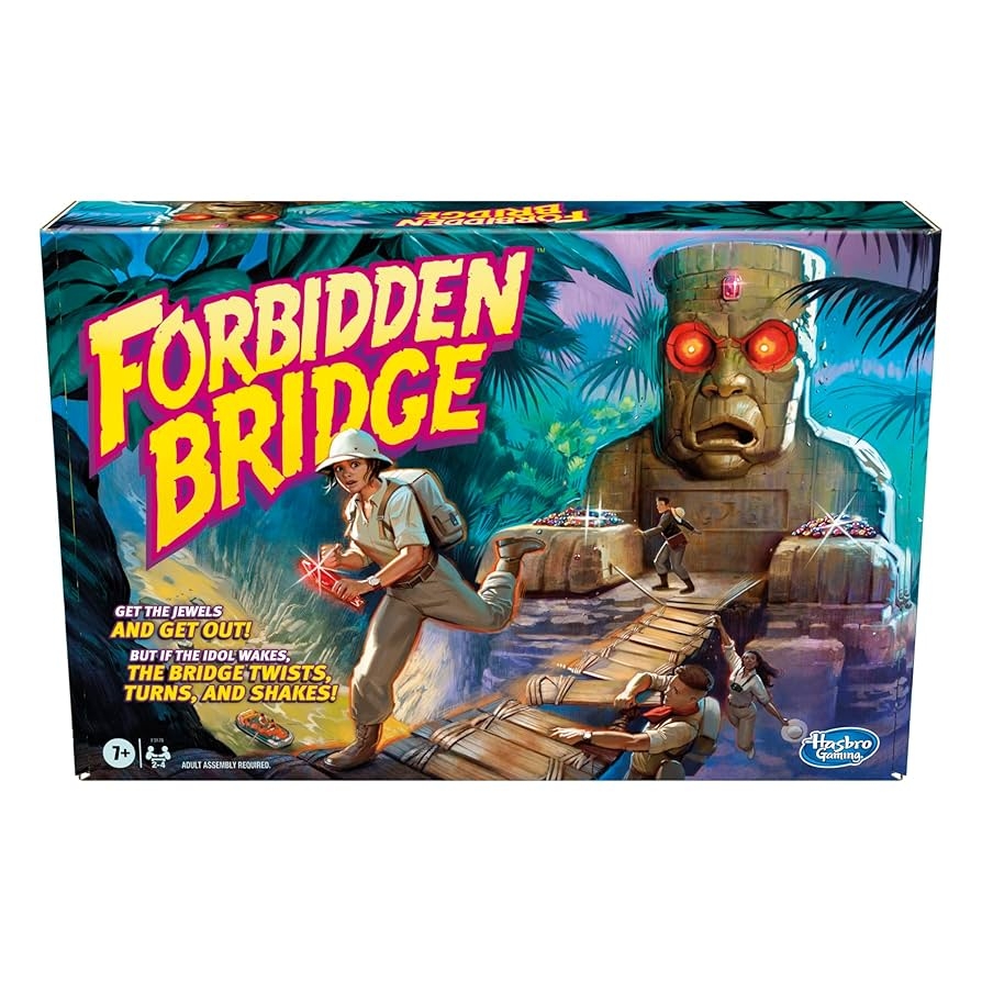 Amazon Hasbro Gaming Forbidden Bridge Game Adventure Board Game Fun Kids Game For Ages 7 And Up Game For 2 To 4 Players Toys Games