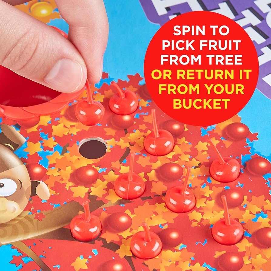 board game with cherries