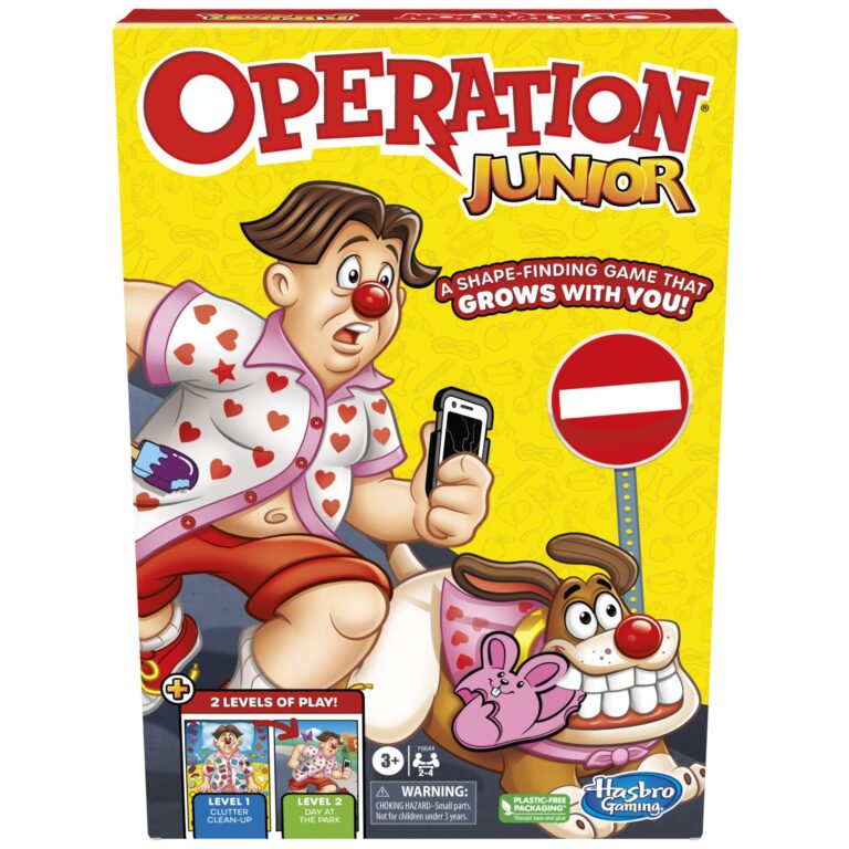 Amazon Hasbro Gaming Operation Junior Board Game Operation Game For Younger Kids Ages 3 And Up 2 To 4 Players Preschool Games Fun Games For Preschoolers Toys Games