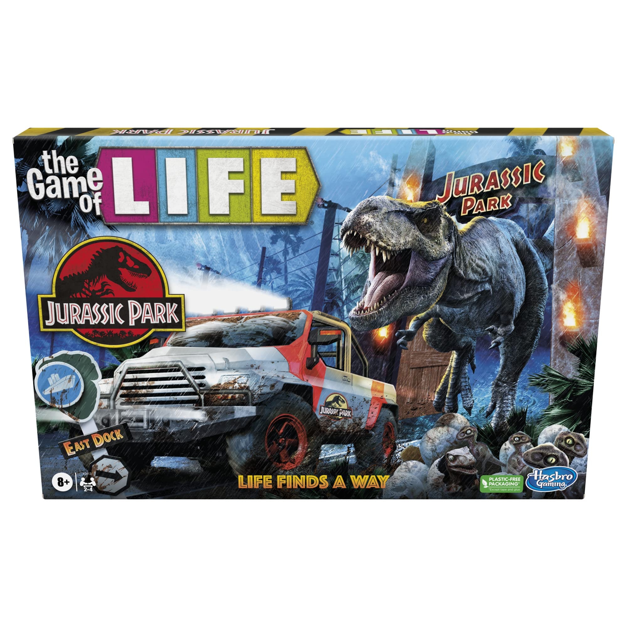 Amazon Hasbro Gaming The Game Of Life Jurassic Park Edition Family Board Game For Kids Ages 8 And Up Inspired By The Original Hit Movie Toys Games