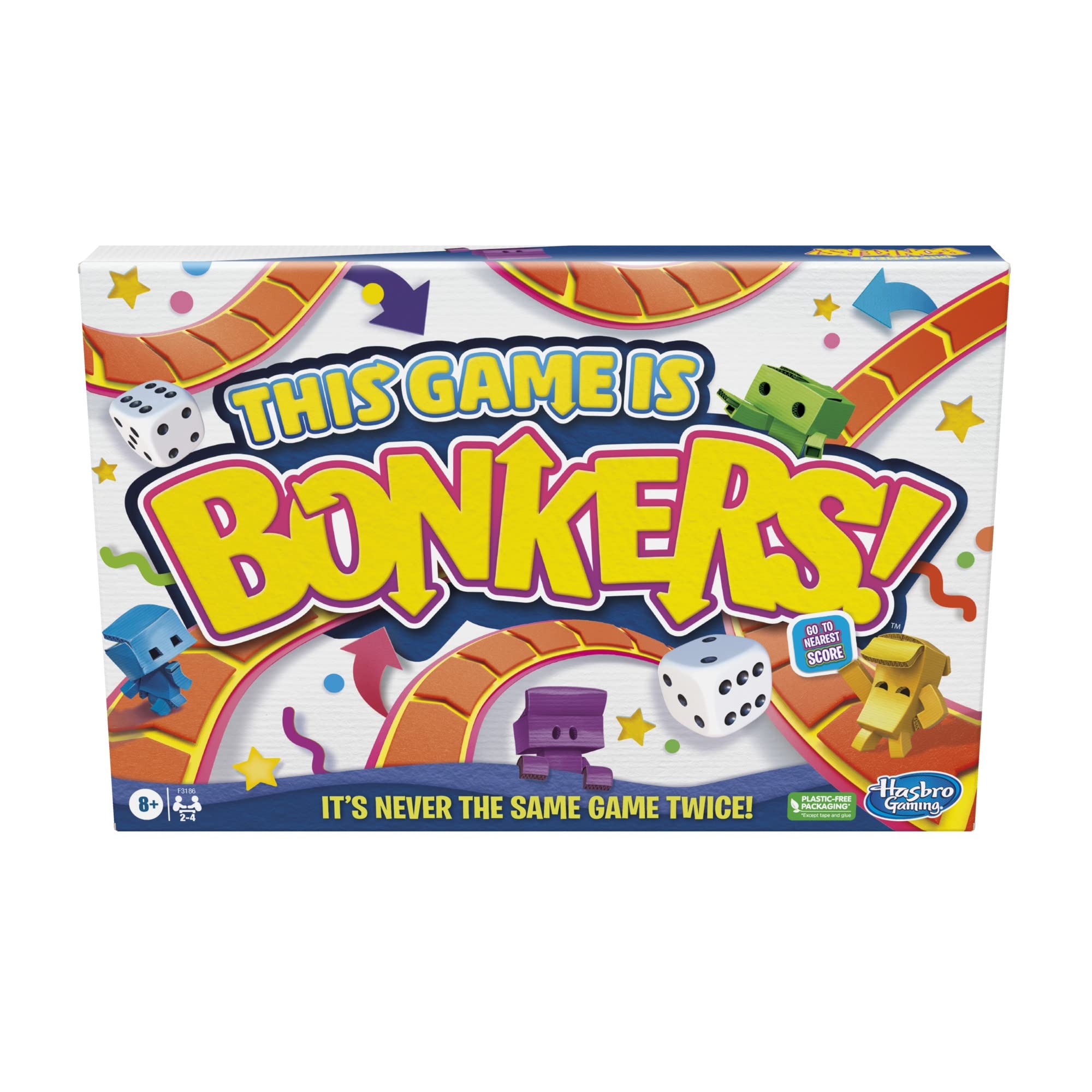 Amazon Hasbro Gaming This Game Is Bonkers Board Game Fresh Update Of Classic Family Board Game Wacky And Fun Board Games For Kids 8 And Up Toys Games