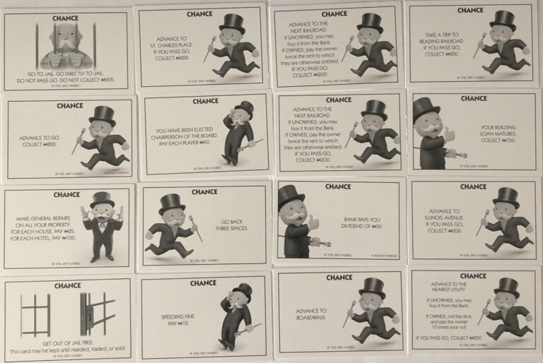 Amazon Hasbro Monopoly Card Pack Deeds Titles Chance Community Chest New Monopoly Currency Symbol Toys Games