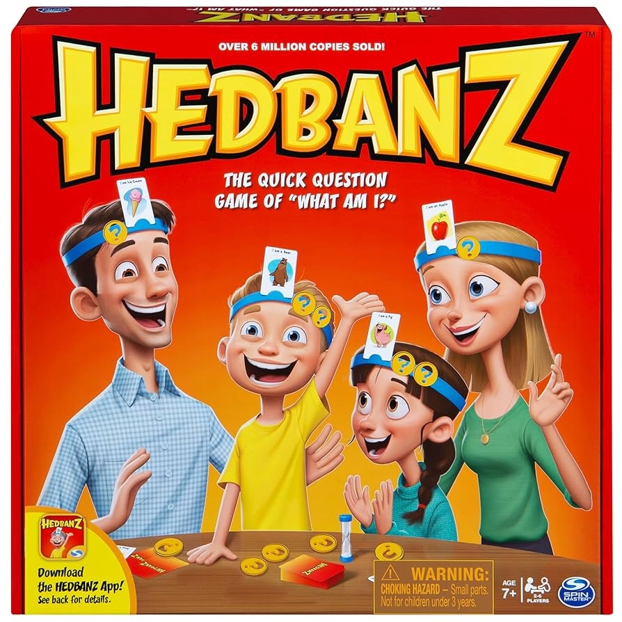 Amazon Hedbanz Quick Question Picture Guessing Family Game For Game Night Headbands Board Game For Adults And Kids Ages 7 And Up Edition May Vary 