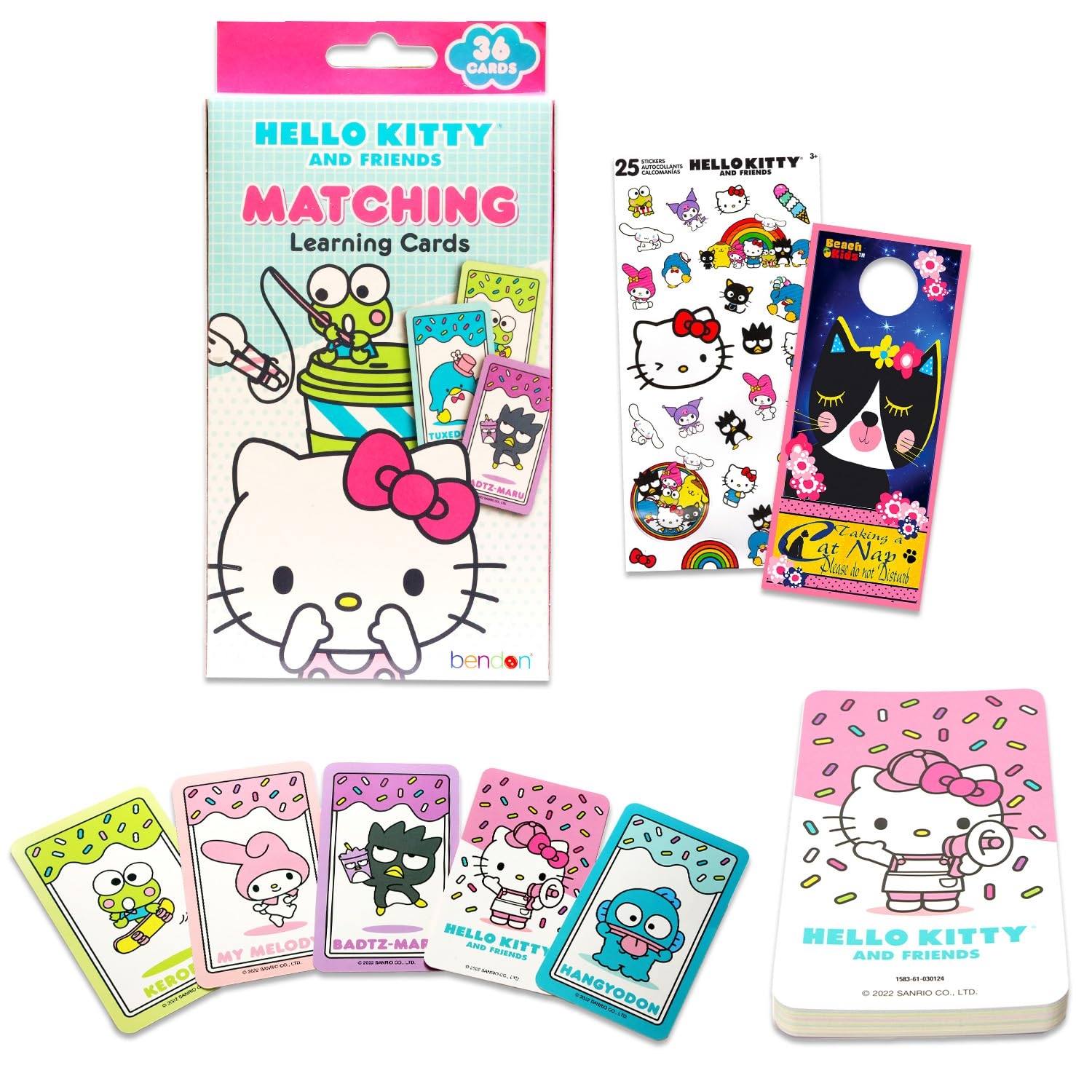 Amazon Hello Kitty Educational Memory Card Game Set Matching Flash Cards With Stickers Learning Toys For Kids Toys Games