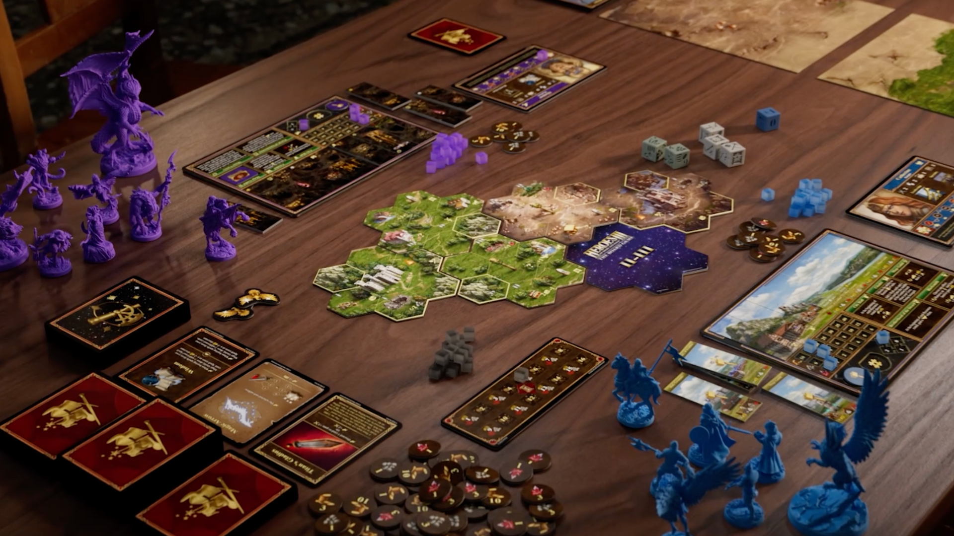 Amazon Heroes Of Might Magic III The Board Game Tabletop Strategy RPG For 1 4 Players Includes 6 Hero Miniatures For Ages 14 Years And Up English Toys Games