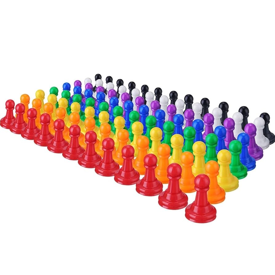 Amazon Hestya 96 Pcs Board Game Pieces Multicolor Plastic Pawn Pieces For Board Chess Components 1 Inch Pawns Tabletop Markers Arts And Crafts Toys Games