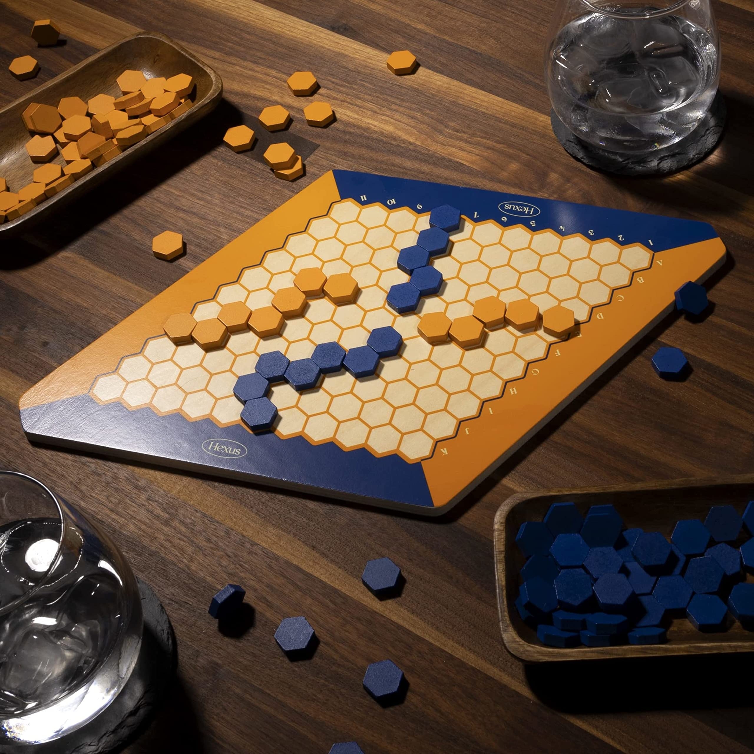 board game with hexagonal tiles