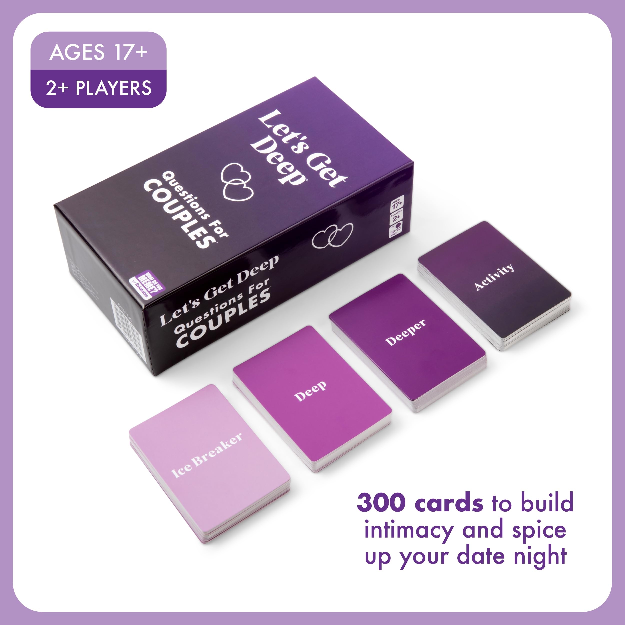 Amazon Let s Get Deep By Relatable A Question Card Game For Couples Great For Date Night Ideas Couples Gifts Wedding Gifts And Long Distance Relationship Gifts Includes 300 Cards To Build Up