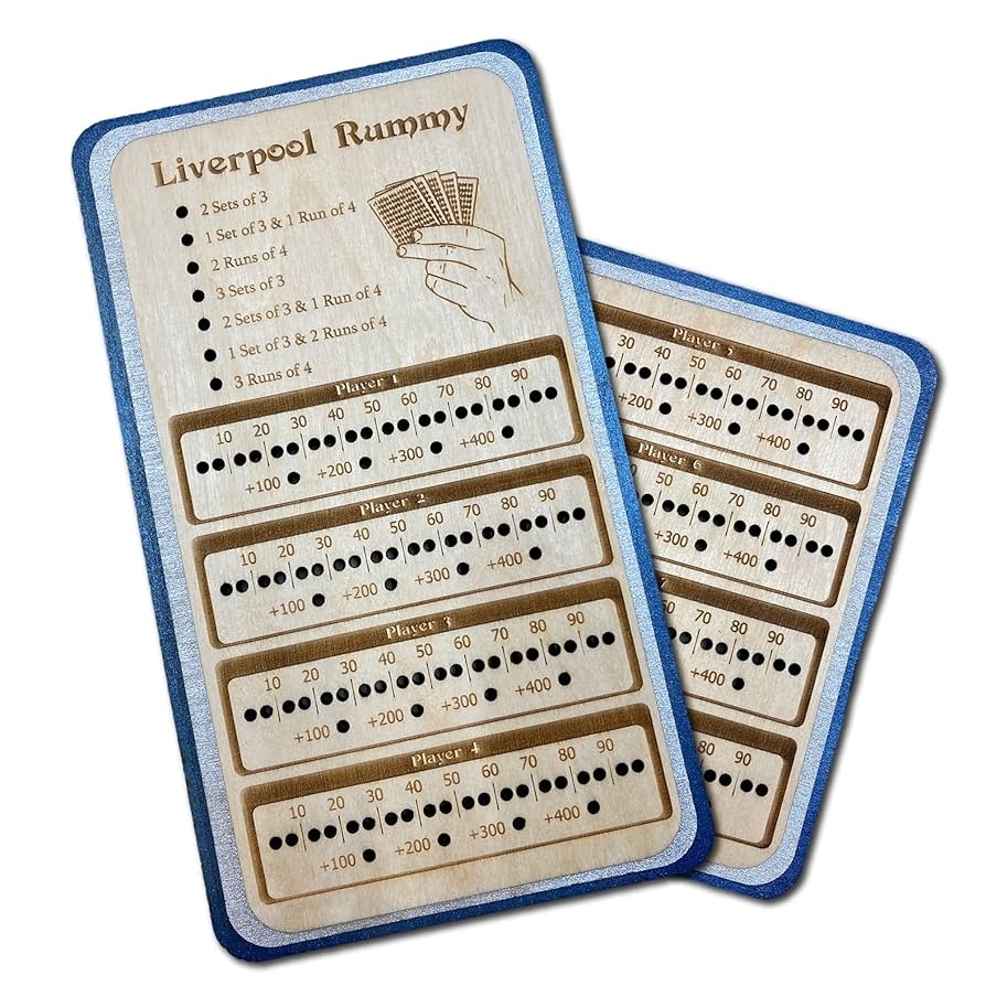 Amazon Liverpool Rummy Scorecard And Round Tracker Toys Games