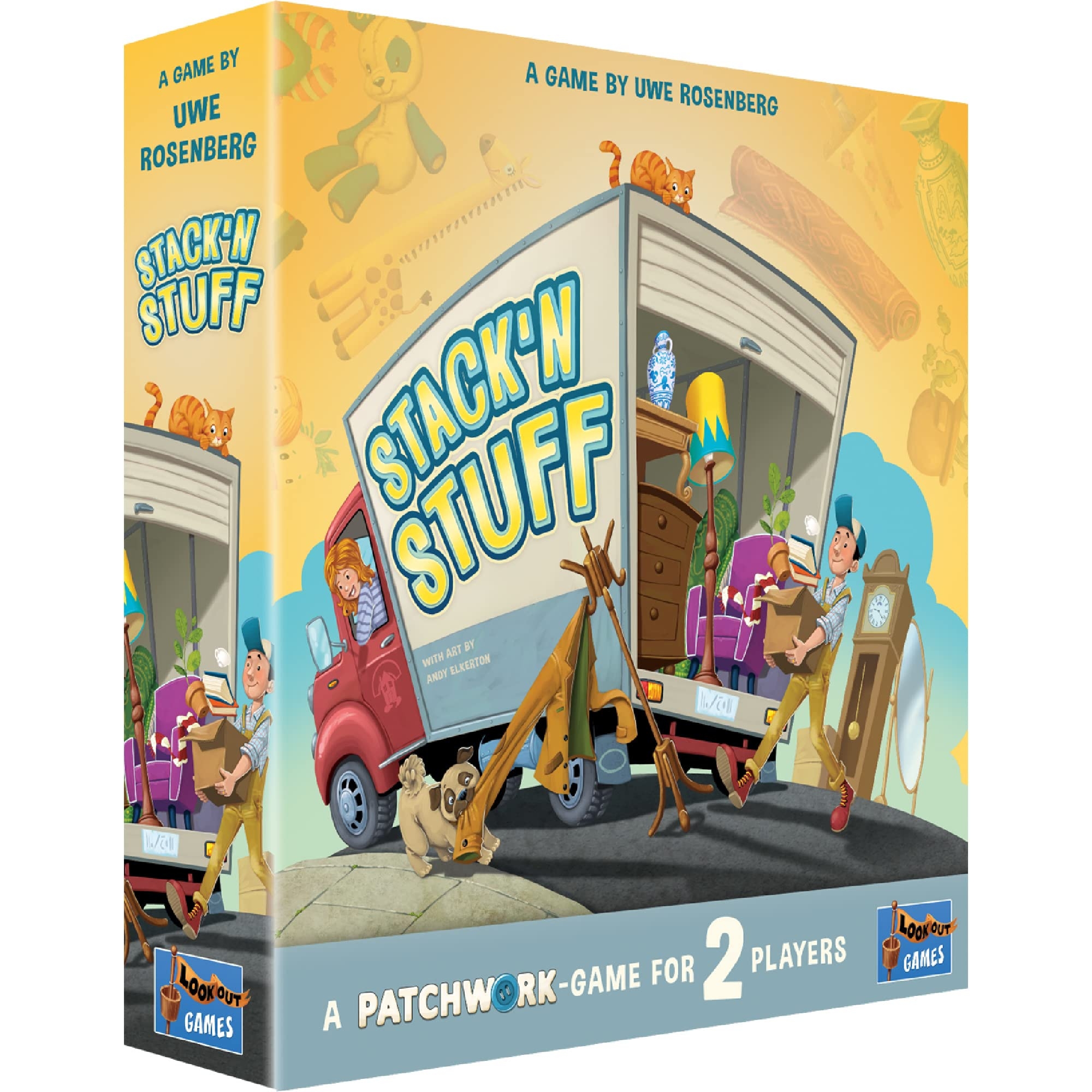 Amazon Lookout Stack n Stuff Board Game A Patchwork Game For Two Players Quick And Strategic Moving Game Puzzle Game Fun Family Game For Kids Adults Ages 6 2 Players 20 30