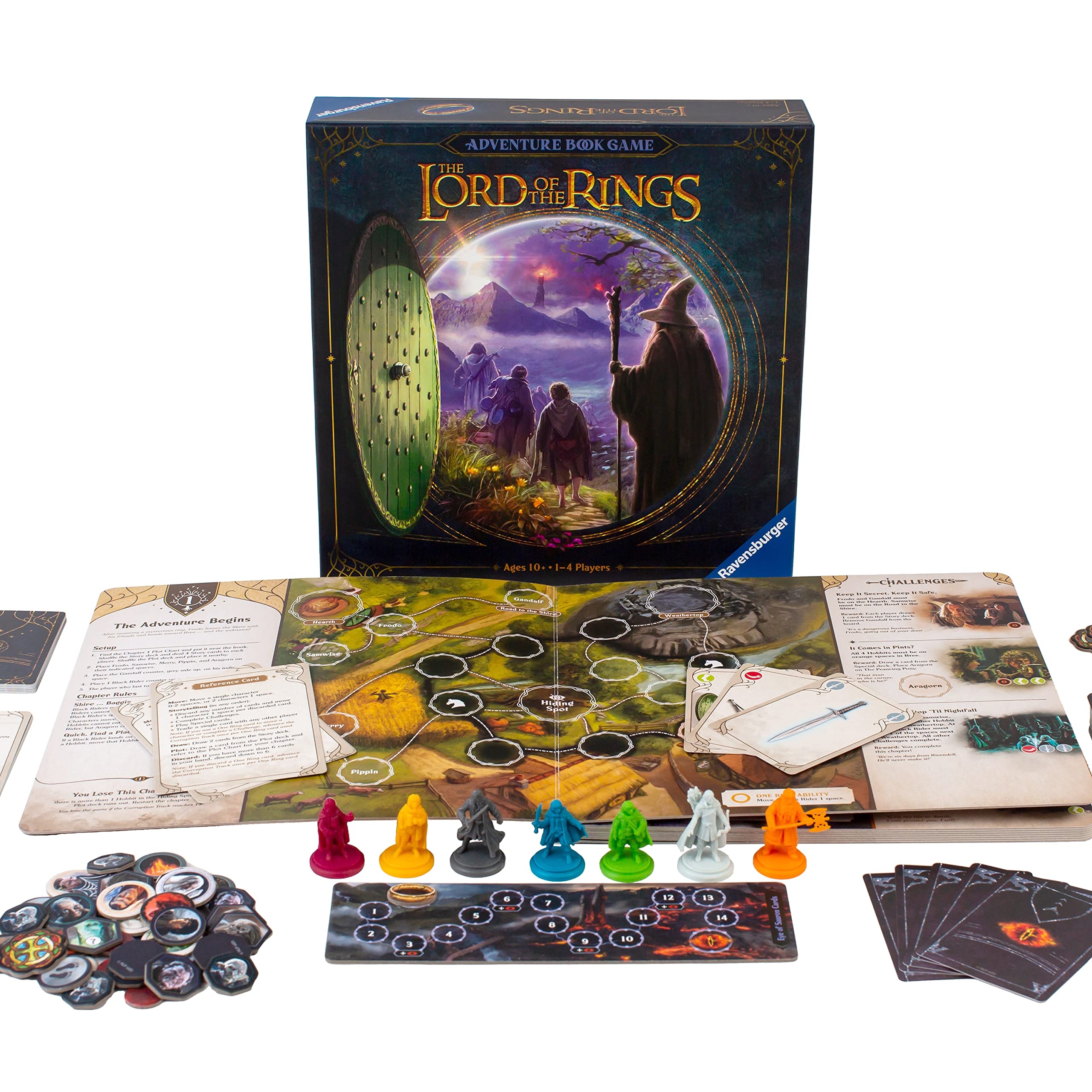 Amazon Lord Of The Rings Adventure Book Game Immersive Cooperative Gameplay Innovative Chapter Book Format Unique Corruption Track For Ages 10 And Up Toys Games