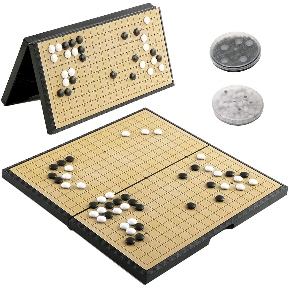 Amazon Luoyer 11 Inch Go Game Set Magnetic Folding Board Game Portable Traditional Chinese Weiqi Set With Magnetic Stones For Adults Travel Gomoku Toys Games