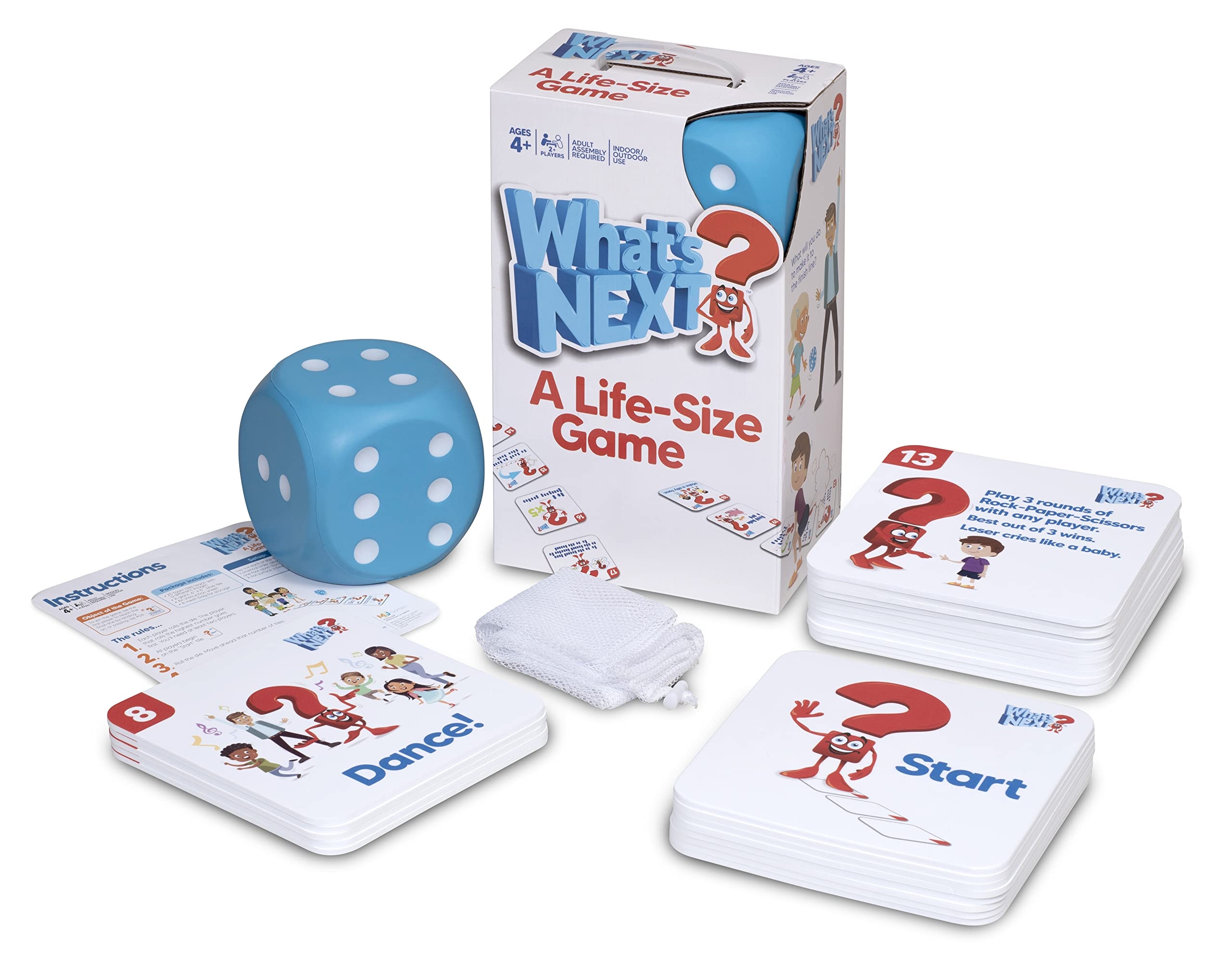Amazon M J Games What s Next A Life Size Game Jumbo Sized Create Memories Family Game Night Elementary School Class Activity Interactive Board Game Floor Game Ages 4 25 Action Tiles Giant Foam Die 