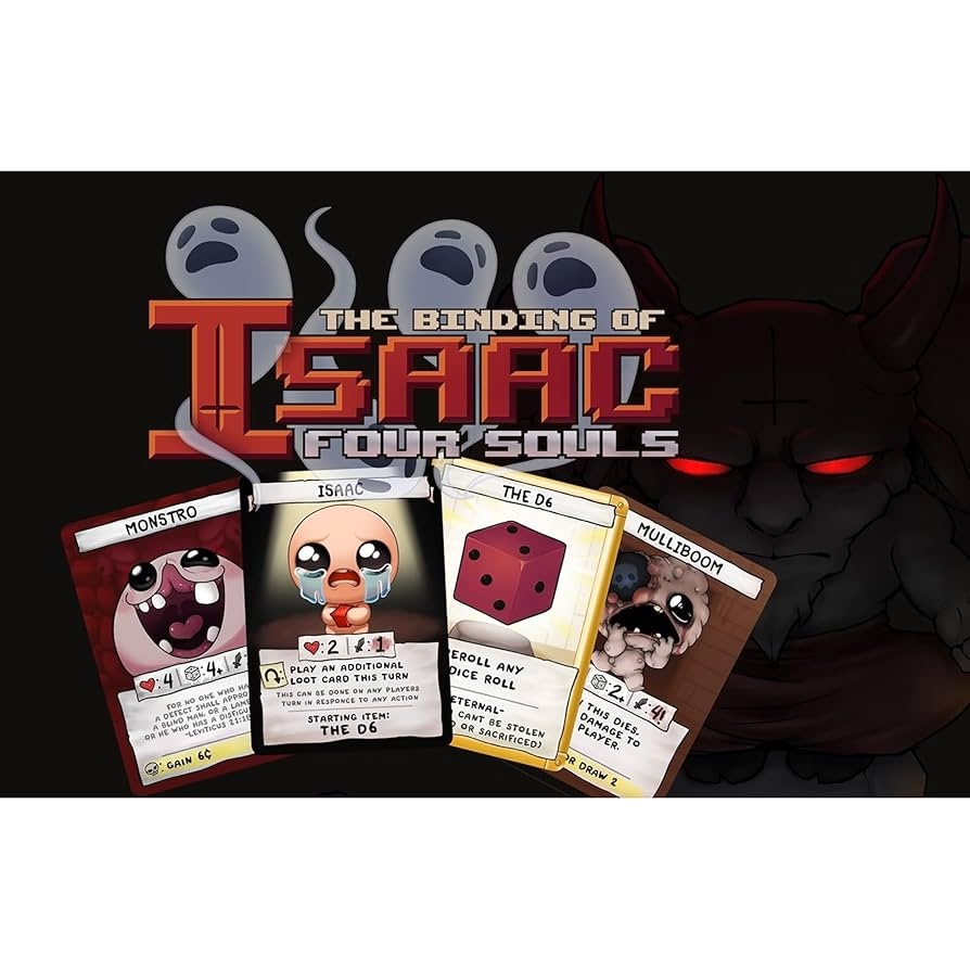 Amazon Maestro Media The Binding Of Isaac Four Souls 2nd Edition Strategy Card Game Officially Licensed Ages 13 1 4 Players 30 Min