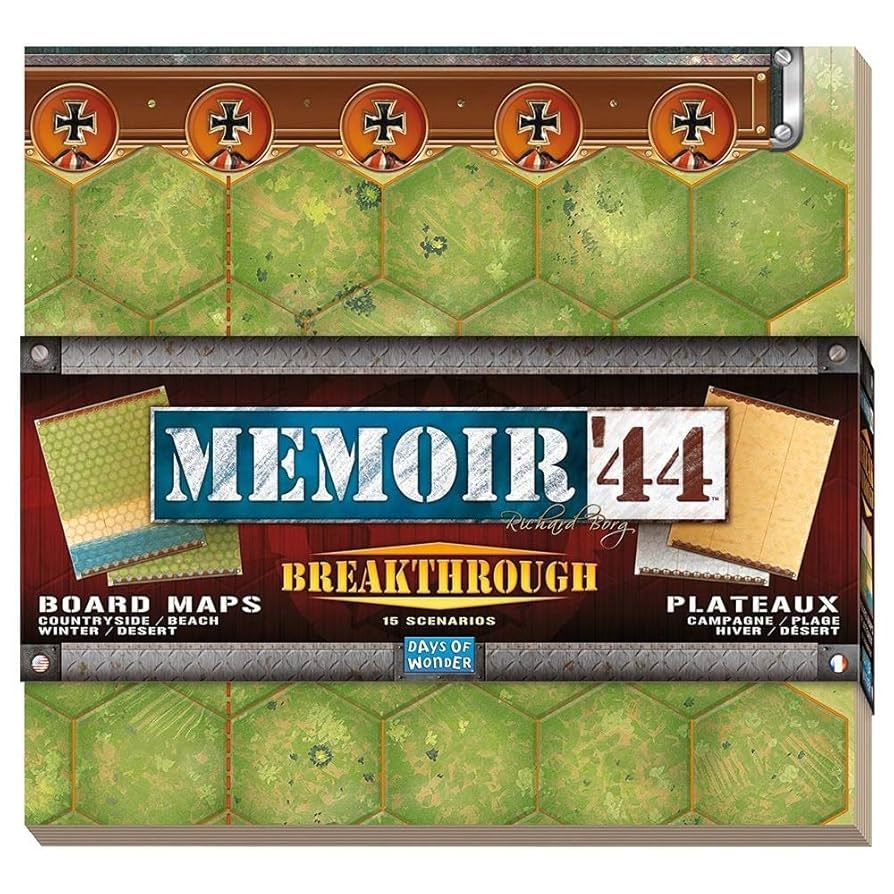 Amazon Memoir 44 Breakthrough Kit Board Game EXPANSION 2 Double Sided Oversize Maps For Epic WWII Battles Strategy Game For Kids Adults Ages 8 2 Players 30 60 MinPlaytime Made By Days