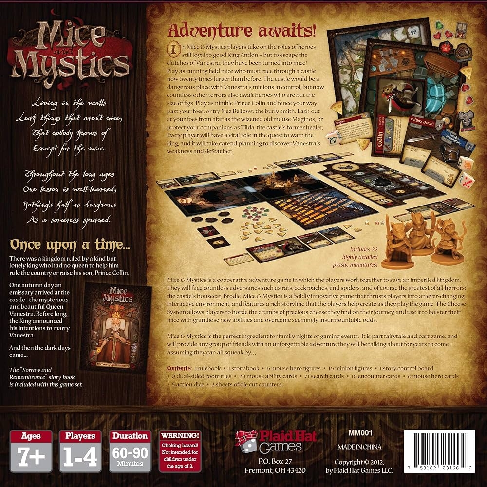 Amazon Mice Mystics Board Game Cooperative Adventure Strategy Fun Family Game For Adults And Kids Ages 7 1 4 Players Average Playtime 90 Minutes Made By Plaid Hat Games Toys Games