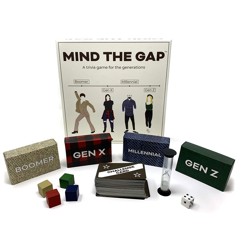 Amazon Mind The Gap Just The Questions Expansion Pack With 1000 New Questions For All Generations 50 New Challenge Cards Toys Games